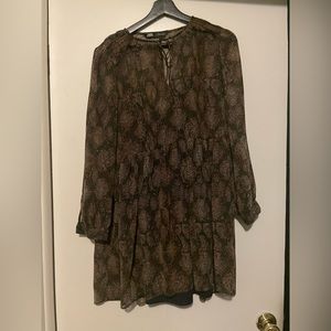 Zara chiffon mini Dress Size M